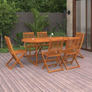 7dílný zahradní jídelní set 180x90x75 cm masivní akáciové dřevo 3086972