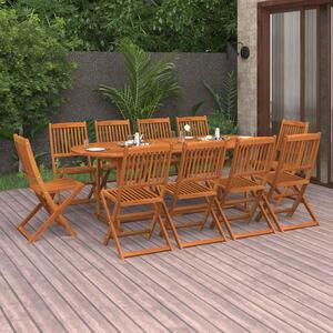 11dílný zahradní jídelní set 220x90x75cm masivní akáciové dřevo 3086977