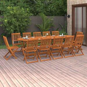 13dílný zahradní jídelní set 280x90x75cm masivní akáciové dřevo 3086981