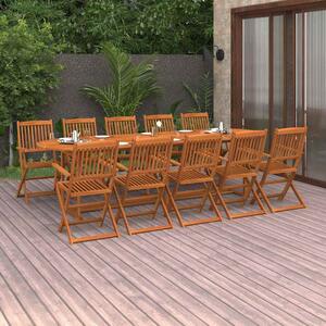 11dílný zahradní jídelní set 280x90x75cm masivní akáciové dřevo 3086978