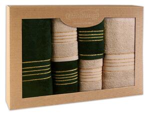 BAVLNĚNÉ RUČNÍKY TIWANO SADA 2 KS 30X50 CM, 2 KS 50X90 CM, 2 KS 70X140 CM VÍCEBAREVNÁ