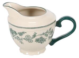 Zelená/slonovinová porcelánová konvička na mléko 180 ml Cyril – S|P Collection