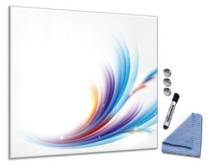 Glasdekor Čtverec / 50x50 Skleněná magnetická tabule abstrakce modro fialová
