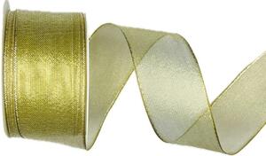 Stuha zlatá PLATINUM GOLD lurexová 40mm x 2m (14,- Kč/m)