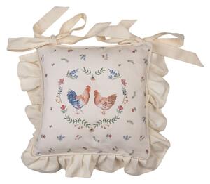 Bavlněný povlak na podsedák Chicken and Rooster – 40x40 cm