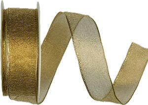Stuha lurexová PLATINUM COPPER měděná 25mm x 2m (12,- Kč/m)