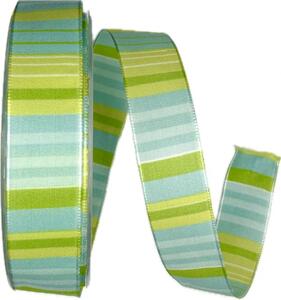 POSLEDNÍ KUS! Stuha taftová BARBADOS GREEN 25mm x 20m (4,-Kč/m)