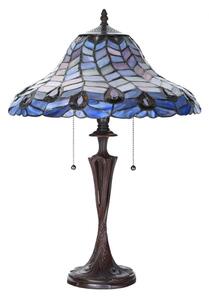 Stolní lampa Tiffany Debora modro fialová – 40x60 cm