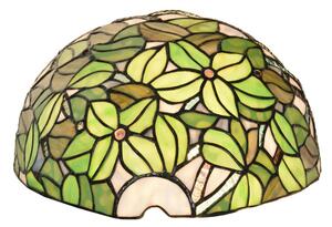 Nástěnná lampa Tiffany Pensee zelená s florálním motivem – 30x15x18 cm