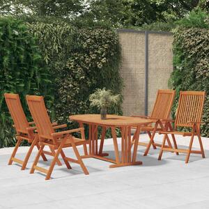 5dílný zahradní jídelní set masivní eukalyptové dřevo 3087341