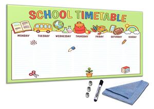 Glasdekor Skleněná magnetická tabule školní časový plán S-1154842780-5050