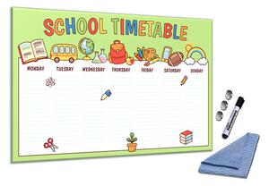 Glasdekor Skleněná magnetická tabule školní časový plán S-1154842780-6070