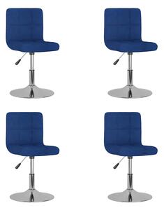 Otočné jídelní židle 4 ks modré textil 3087452