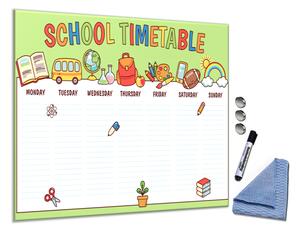 Glasdekor Skleněná magnetická tabule školní časový plán S-1154842780-5555