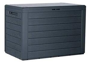 Prosperplast Zahradní box WOODEBOX antracit 78 cm - 190L