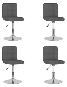 Otočné jídelní židle 4 ks černé textil 3087454