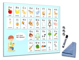 Glasdekor Skleněná magnetická tabule dětská anglická abeceda S 1498906745-3060