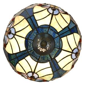 Stolní lampa Tiffany Berniss modrá – 25x40 cm