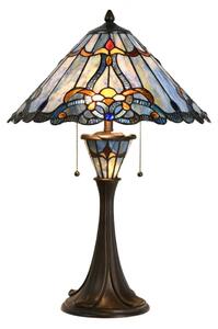 Stolní lampa Tiffany Linnet modrá – 40x61 cm