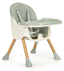 Dětská židlička na krmení 2v1 v azurové barvě