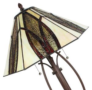 Stolní lampa Tiffany Kristi béžová v art deco stylu – 45x61 cm