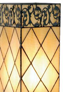Stolní lampa Tiffany Klaas-Jan béžovo hnědá v art deco stylu – 18x45 cm