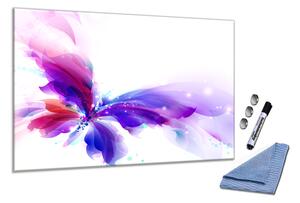 Glasdekor Skleněná magnetická tabule abstrakce fialový motýl S 1186063270-5050