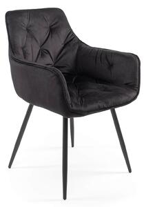 Čalouněné Židle Santos Černá Velvet