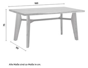 Jídelní stůl z akácie Jasper 160x90 Cm