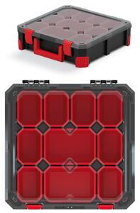 Prosperplast Organizér TITAN - 10 krabiček, průhledné víko 390x390x110