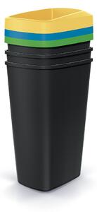 Prosperplast Odpadkový koš COMPACTA Q DROP SET, 3x45l