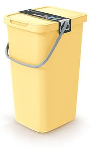 Prosperplast Odpadkový koš SYSTEMA Q COLLECT světle žlutý, objem 25 l