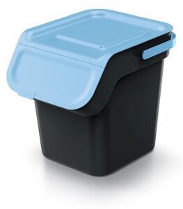 Prosperplast Odpadkový koš KADDI Q SET recyklovaně černý s filtrem, objem 3 x 20l