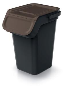 Prosperplast Odpadkový koš KADDI Q SET recyklovaně černý s filtrem, objem 4 x 25l