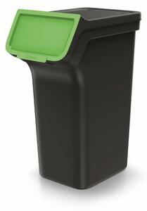 Prosperplast Odpadkový koš STACKBOX Q SET recyklovaně černý, objem 3 x 25l