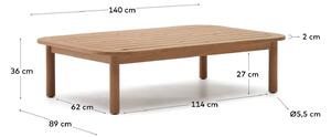 Zahradní konferenční stolek acova 140 x 89 cm přírodní