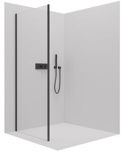Cerano, sprchová zástěna pro dveře Santini a Ferri 80x195 cm, 6mm čiré sklo, černý profil, CER-CER-425650