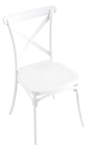 TEMPO Stohovatelná židle, bílá, SAVITA