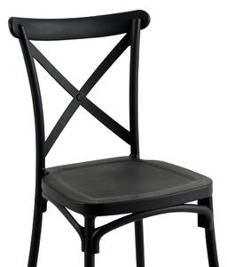 TEMPO Stohovatelná židle, černá, SAVITA