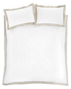 Bílé/béžové bavlněné povlečení na dvoulůžko/prodloužené 230x220 cm Oxford Lace – Bianca