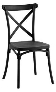 TEMPO Stohovatelná židle, černá, SAVITA