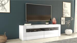 Televizní stolek RTV DEKO 2D 160 bílý lesk