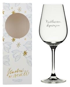 Sklenice na víno Nechľastám, degustujem + vánoční krabička – SK
