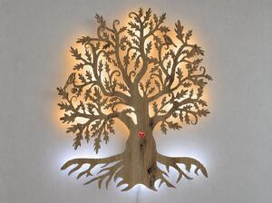 "Dub" světelný strom 230V 45x55 cm provedení povrchu: dub světlý