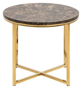 Alisma příruční stolek R50 hnědá / zlatá