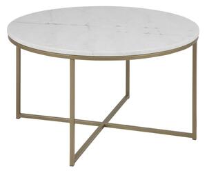 Alisma konferenční stolek R80 bílá / mosaz