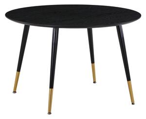 Dipp kulatý jídelní stůl (černá / mosaz) Ø115 cm
