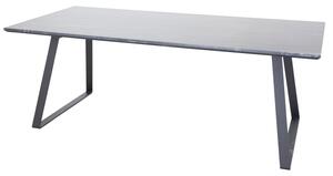 Estelle jídelní stůl 200x90 cm (černá / šedý mramor)