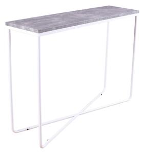 Palace konzolový stolek (beton / bílá)