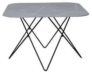 Tristar konferenční stolek černý/šedý lesklý mramor